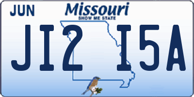 MO license plate JI2I5A