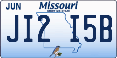 MO license plate JI2I5B