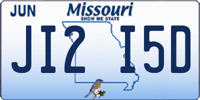 MO license plate JI2I5D