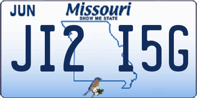 MO license plate JI2I5G