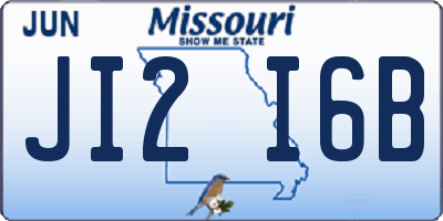MO license plate JI2I6B