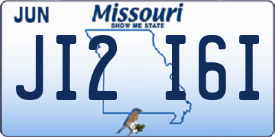 MO license plate JI2I6I