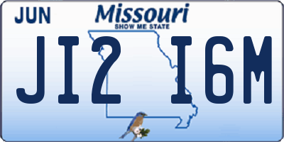 MO license plate JI2I6M