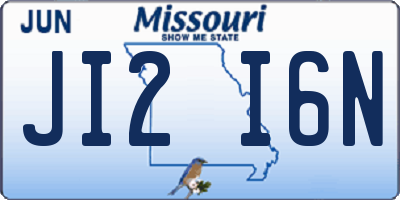 MO license plate JI2I6N