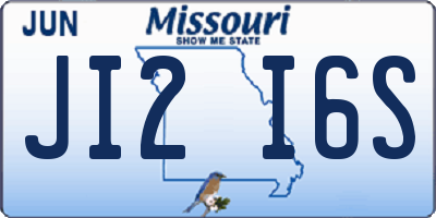MO license plate JI2I6S