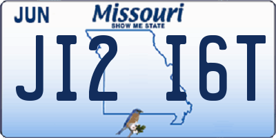 MO license plate JI2I6T
