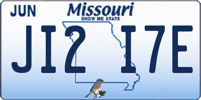 MO license plate JI2I7E