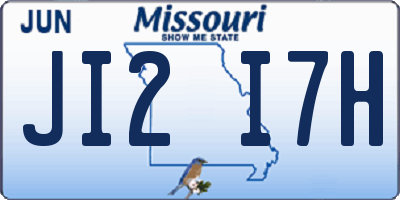 MO license plate JI2I7H