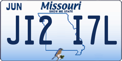 MO license plate JI2I7L