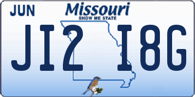 MO license plate JI2I8G