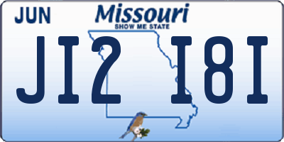 MO license plate JI2I8I