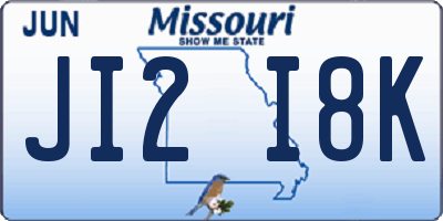 MO license plate JI2I8K