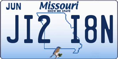 MO license plate JI2I8N