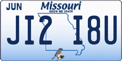 MO license plate JI2I8U