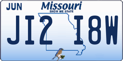 MO license plate JI2I8W
