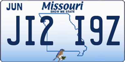 MO license plate JI2I9Z