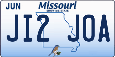 MO license plate JI2J0A