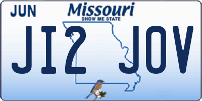 MO license plate JI2J0V