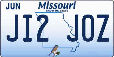 MO license plate JI2J0Z