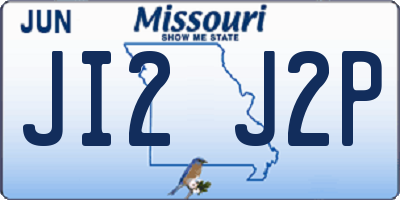 MO license plate JI2J2P