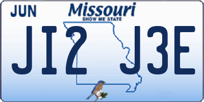 MO license plate JI2J3E