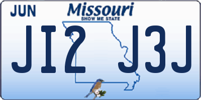 MO license plate JI2J3J