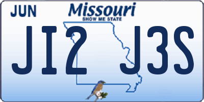 MO license plate JI2J3S
