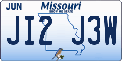 MO license plate JI2J3W