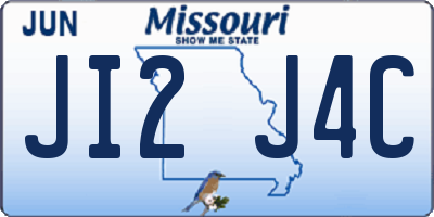 MO license plate JI2J4C
