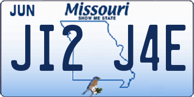 MO license plate JI2J4E