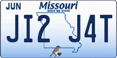 MO license plate JI2J4T