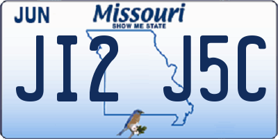 MO license plate JI2J5C