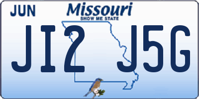 MO license plate JI2J5G