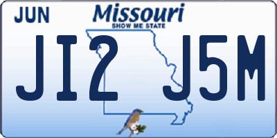 MO license plate JI2J5M
