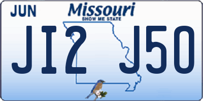MO license plate JI2J5O
