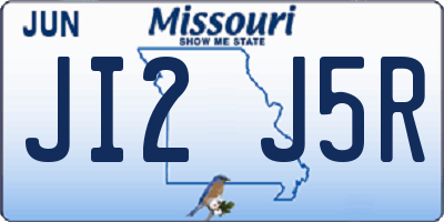 MO license plate JI2J5R
