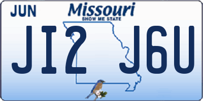 MO license plate JI2J6U
