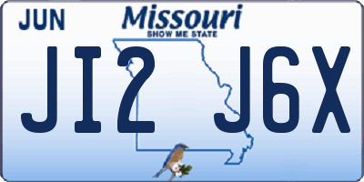 MO license plate JI2J6X