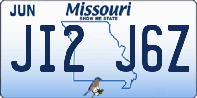MO license plate JI2J6Z