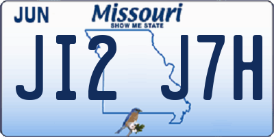 MO license plate JI2J7H