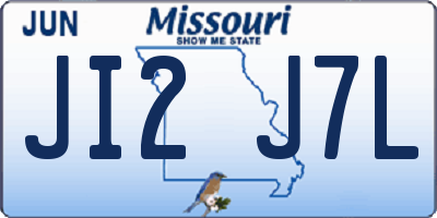 MO license plate JI2J7L