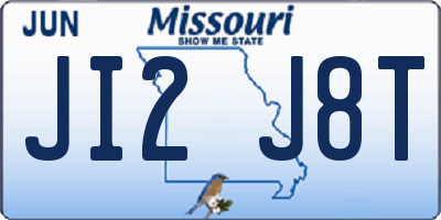 MO license plate JI2J8T