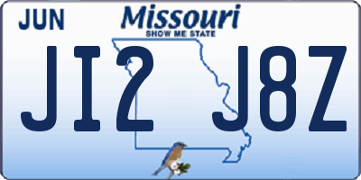 MO license plate JI2J8Z