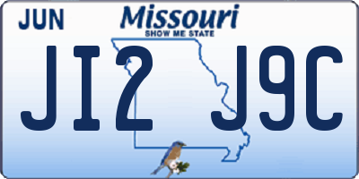 MO license plate JI2J9C