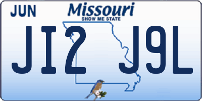 MO license plate JI2J9L