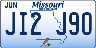 MO license plate JI2J9O