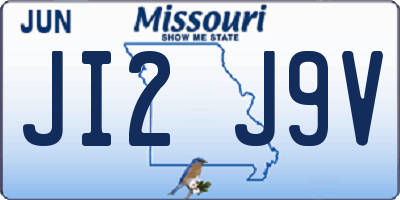 MO license plate JI2J9V