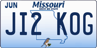 MO license plate JI2K0G