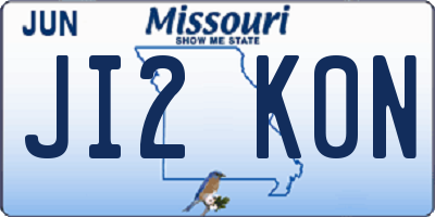 MO license plate JI2K0N