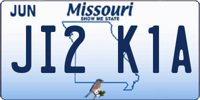 MO license plate JI2K1A